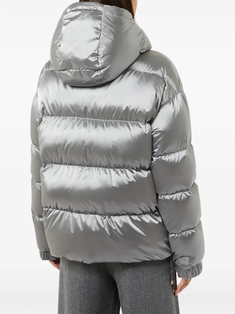Max Mara Down Jacket In Water-repellent Technical Satin In Multi