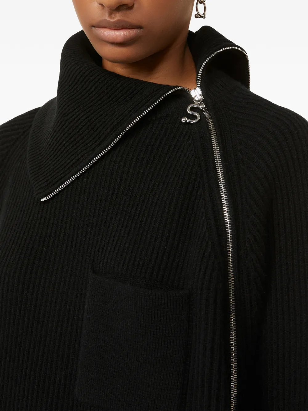 Sportmax Trui met rits Zwart