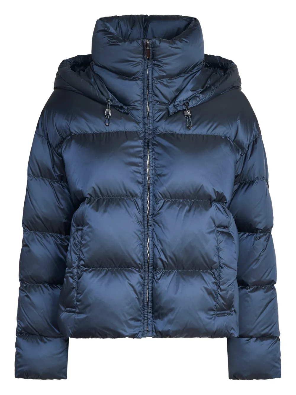 Max Mara Hooded Jacket In Blue