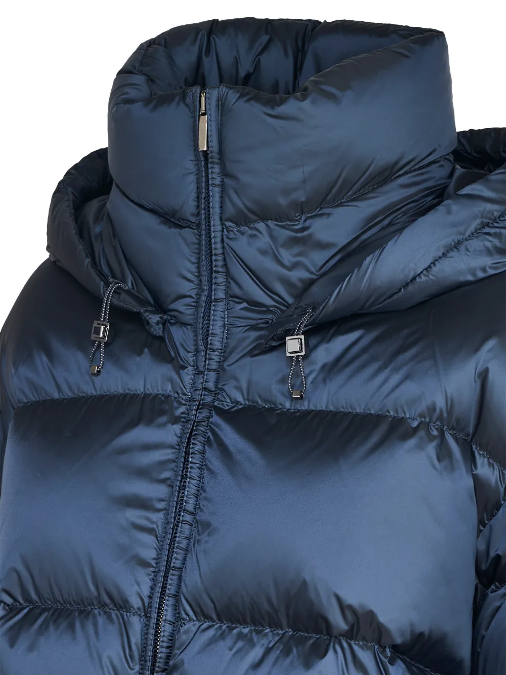 Max Mara Hooded Jacket In Blue