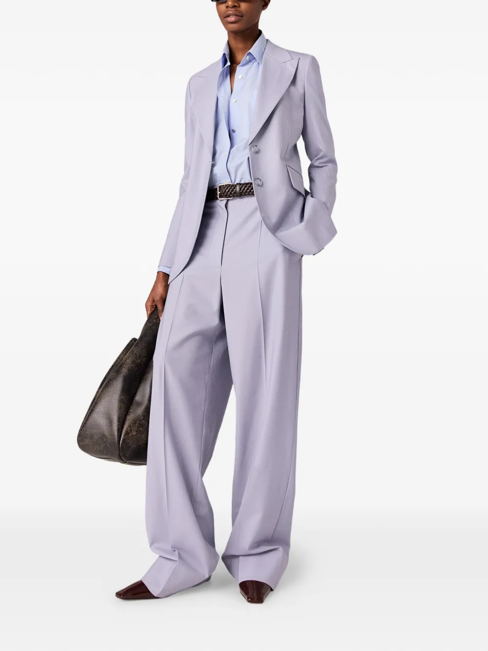 Stella McCartney Broek met riemlussen Paars