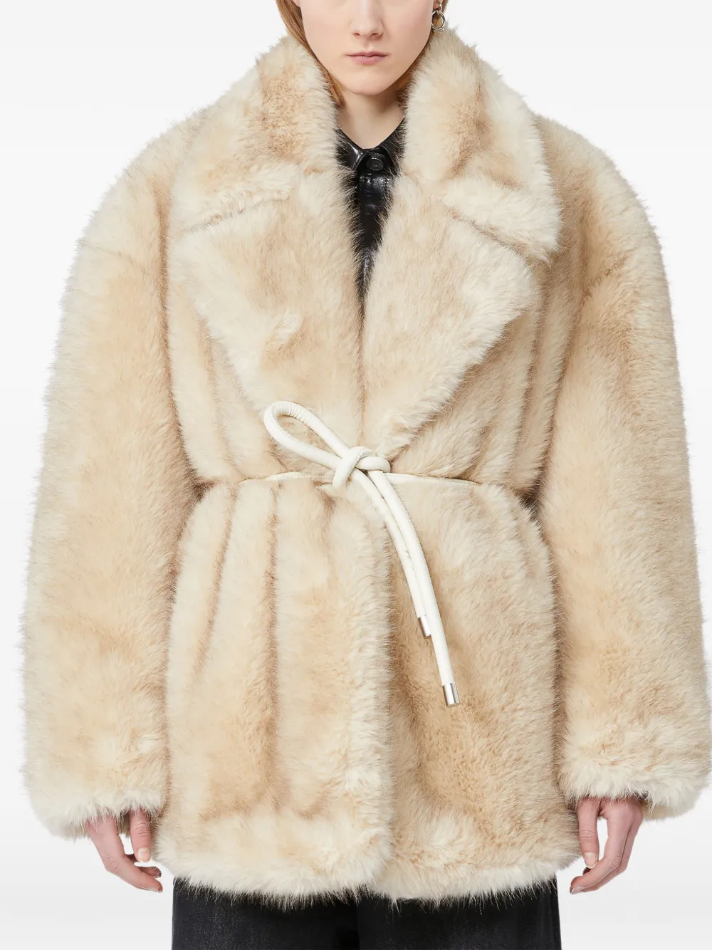 Sportmax Jaqueta com cinto | Jaqueta de pelos | Image 2