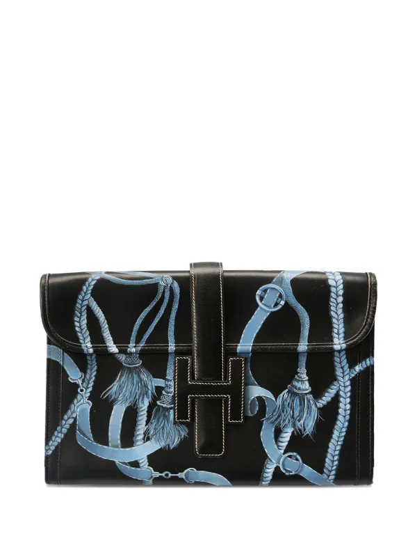 Hermès Pre-owned 1994 PM Jige Elan Clutch Bag in Black