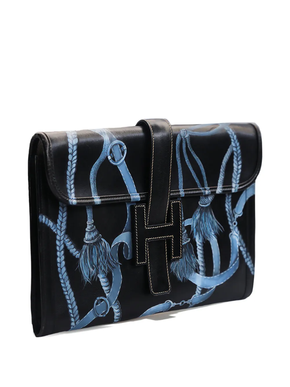 Hermès Pre-owned 1994 PM Jige Elan Clutch Bag in Black, view 3