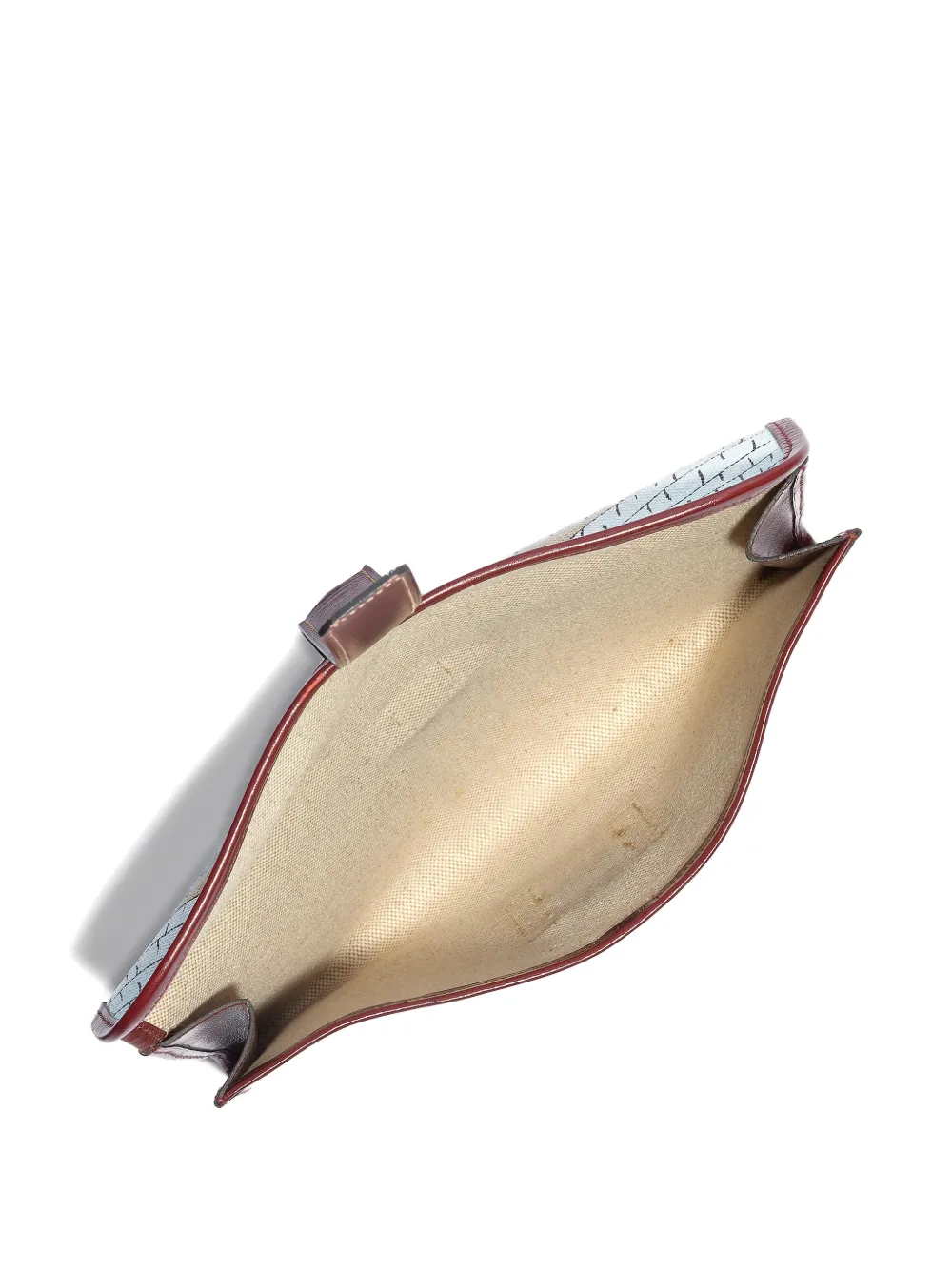 Pre-owned Hermes 1981 Pm Jige Elan Clutch Bag In Neutral