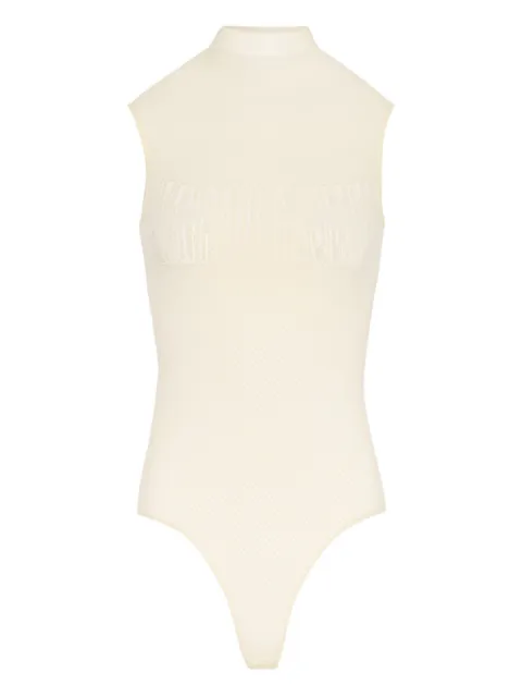 Jean Paul Gaultier mesh flocked bodysuit