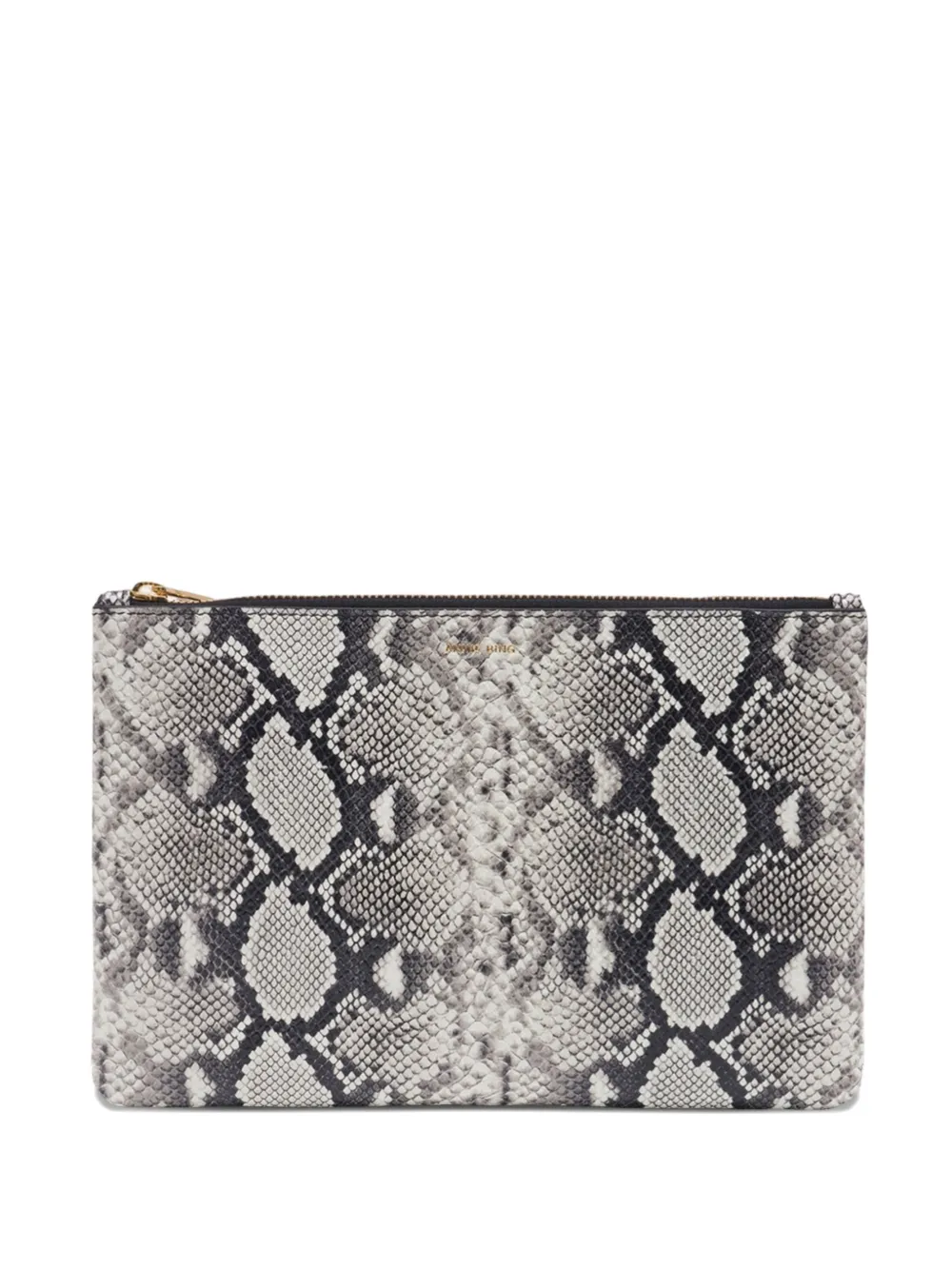 Anine Bing Elly Snakeskin-print Leather Clutch Bag In Multi