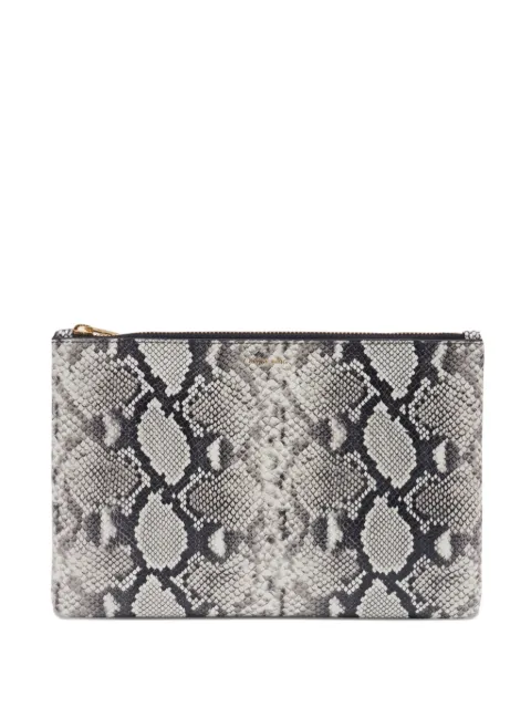 ANINE BING Elly snakeskin-print leather clutch bag