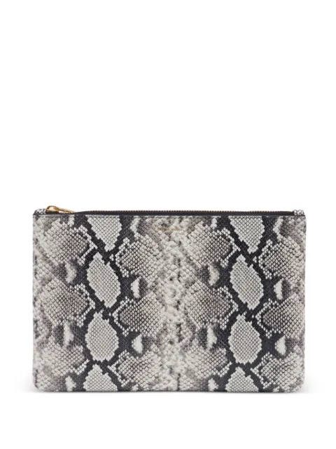ANINE BING Elly snakeskin-print leather clutch bag