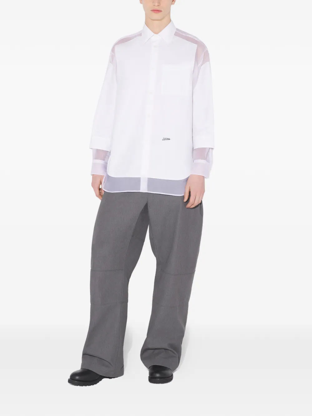 Jean Paul Gaultier buttoned petit grand shirt - Wit