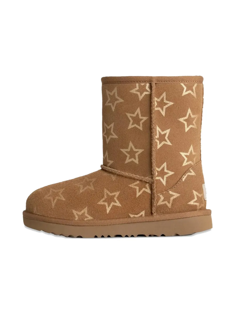UGG Kids Classic II Iridescent Stars suede boots - Marrone