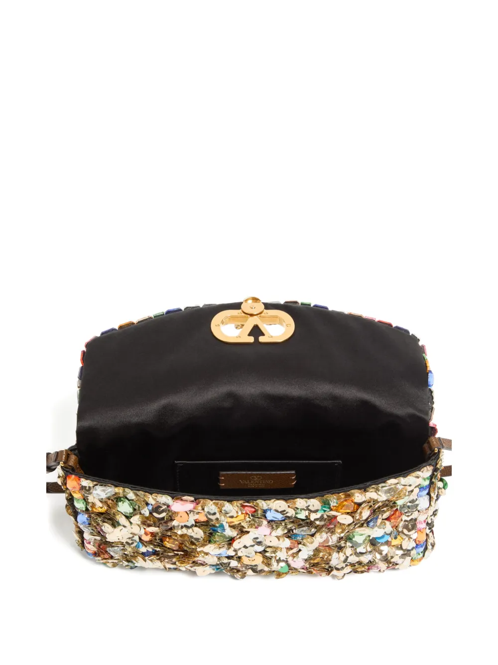 Valentino Devain Sequin Shoulder Bag In Multi