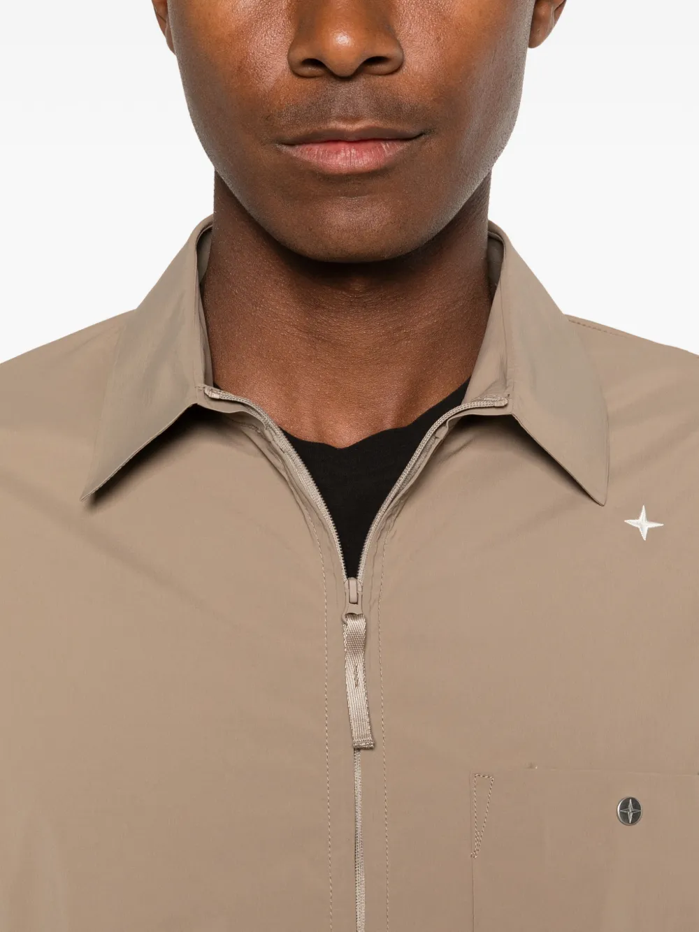 Stone Island Shirtjack met borstzak Bruin