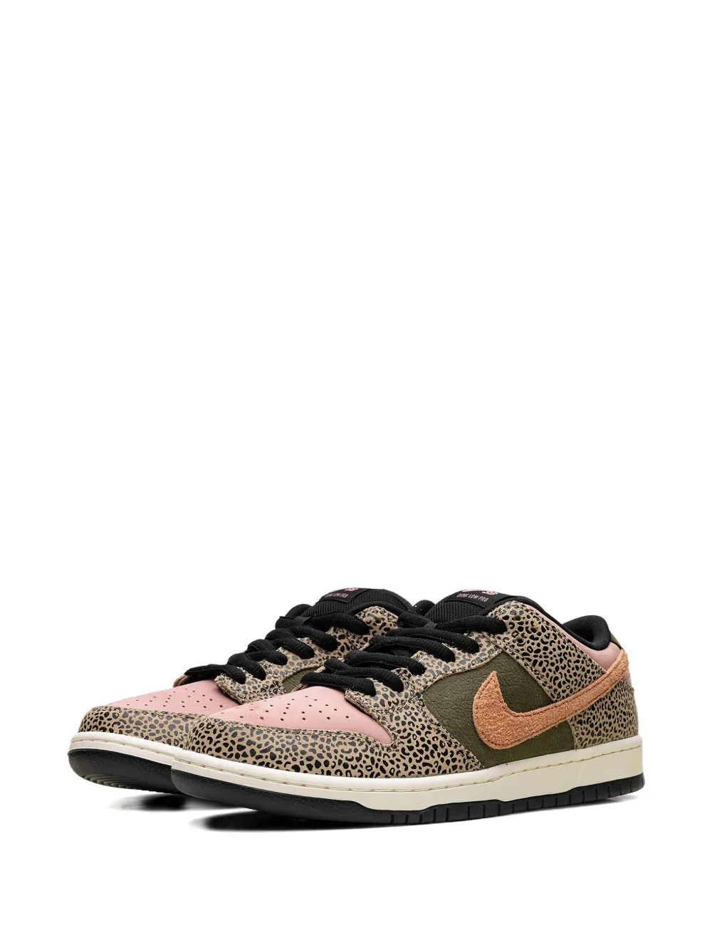 Nike SB x Arts-Rec Dunk sneakers met dierenprint Beige