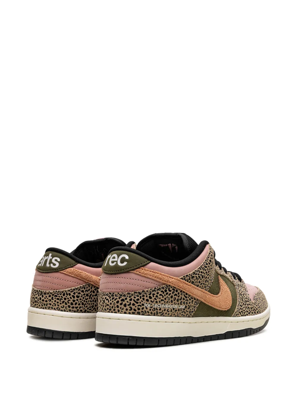 Nike SB x Arts-Rec Dunk sneakers met dierenprint Beige