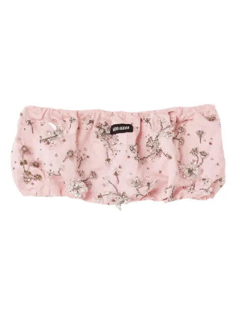 Miu Miu strapless bandeau blouse
