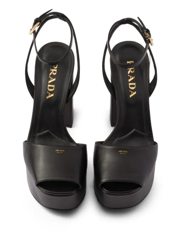 Prada ankle-strap Platform Sandals | Black | FARFETCH