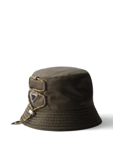 Prada triangle logo bucket hat