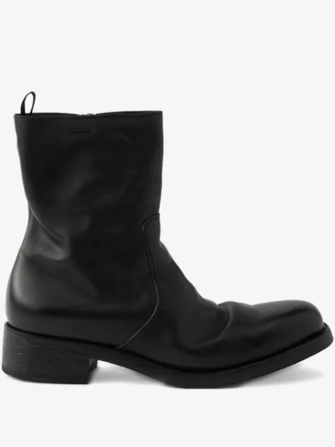 Prada bottines zippées en cuir