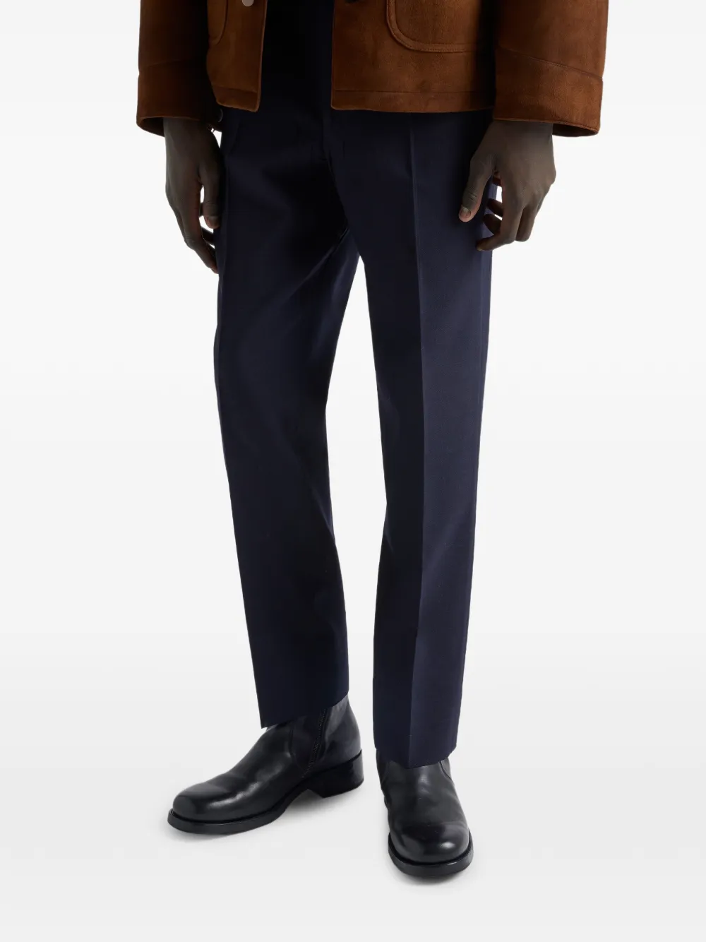 Prada Leren laarzen met rits Zwart