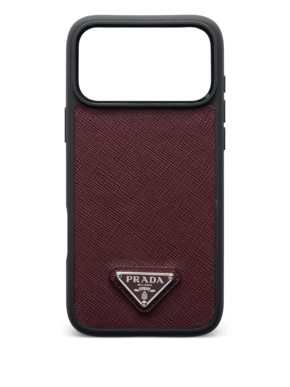 Prada Cover per iPhone 17 Pro Max in pelle con logo - Rosso