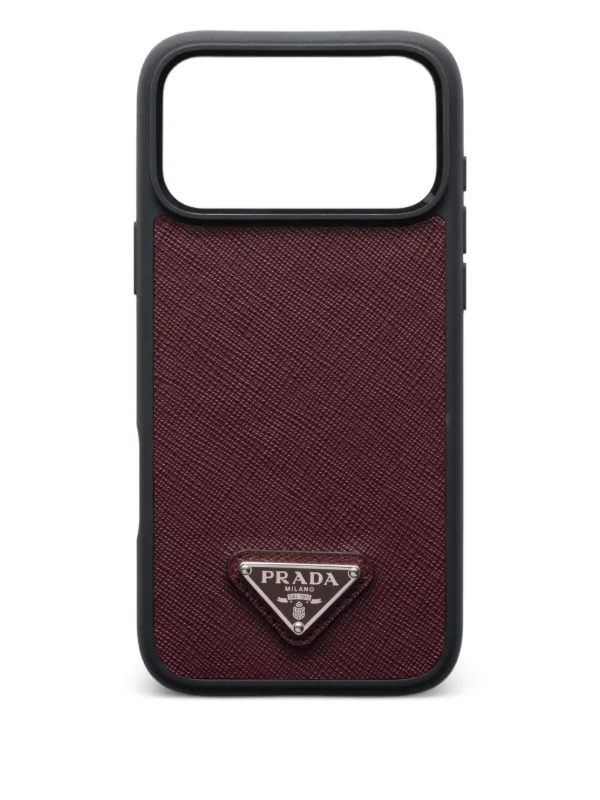 Prada iPhone 17 Pro Max レザースマホケース | レッド | FARFETCH JP