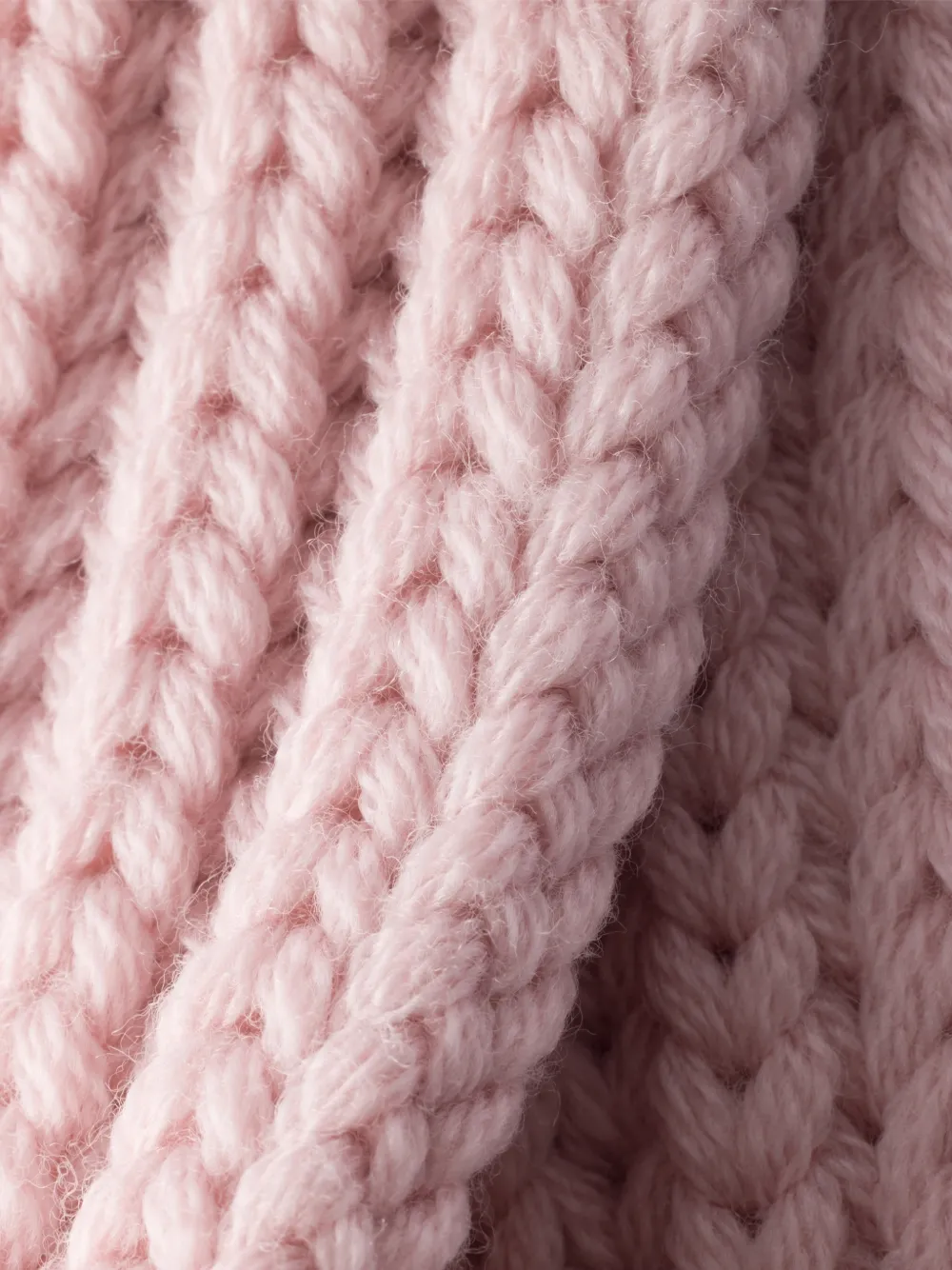 Prada enameled triangle-logo knit scarf - Roze