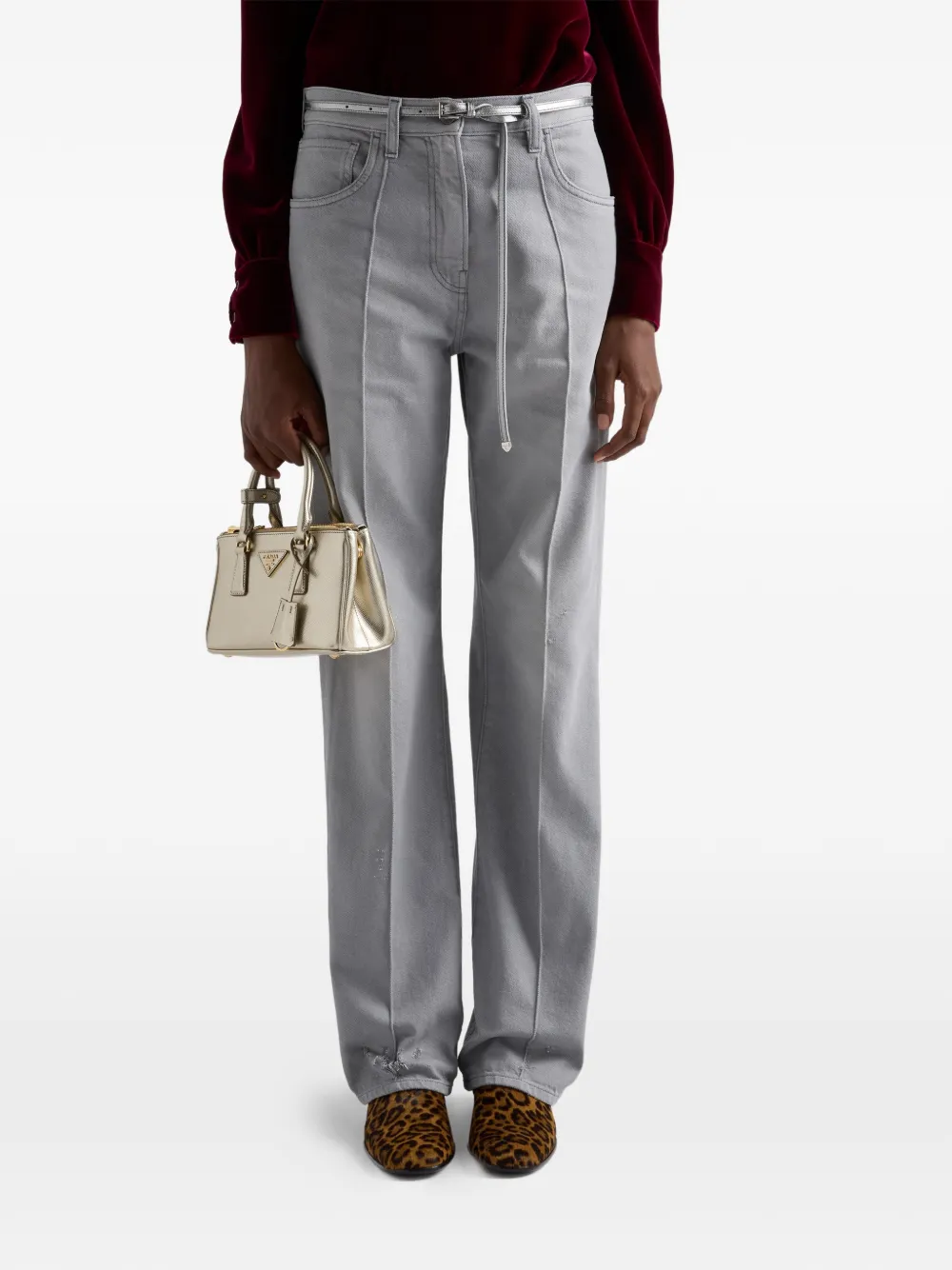 Prada Printed Elasticated Booties Bruin