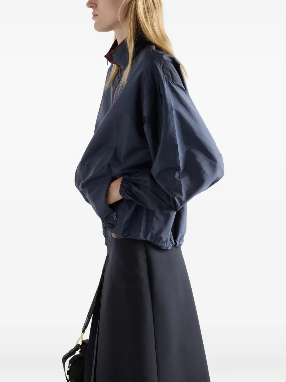 Prada Jack met elastische manchetten en ritssluiting Blauw