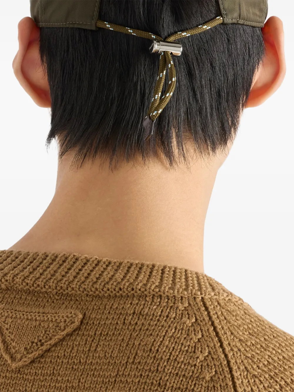 Prada Mens Green Speedrock Re-nylon Baseball Cap In Green