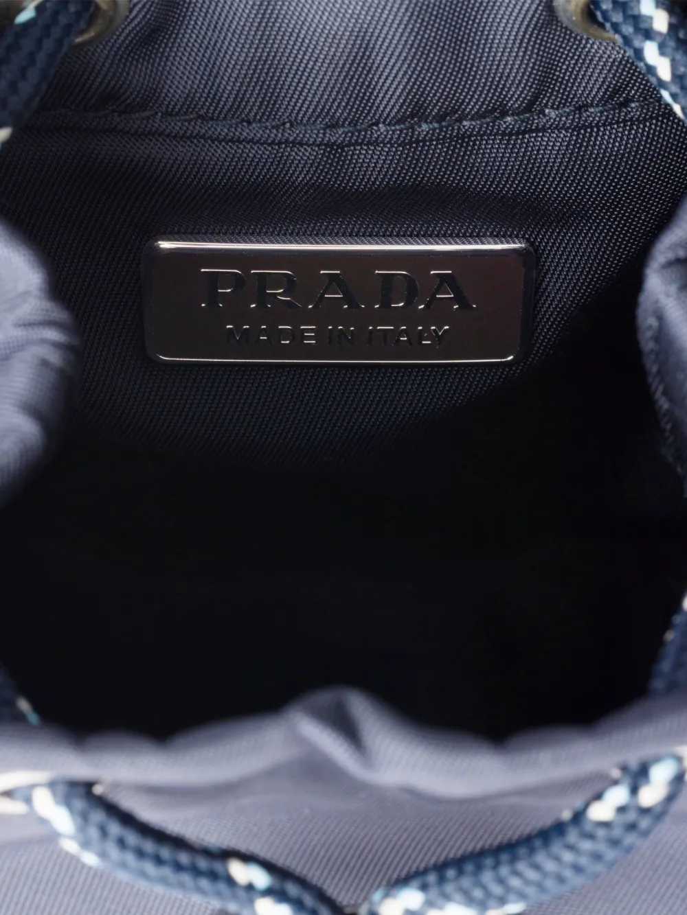  Prada Speedrock Re-nylon Keychain Charm - Blue 