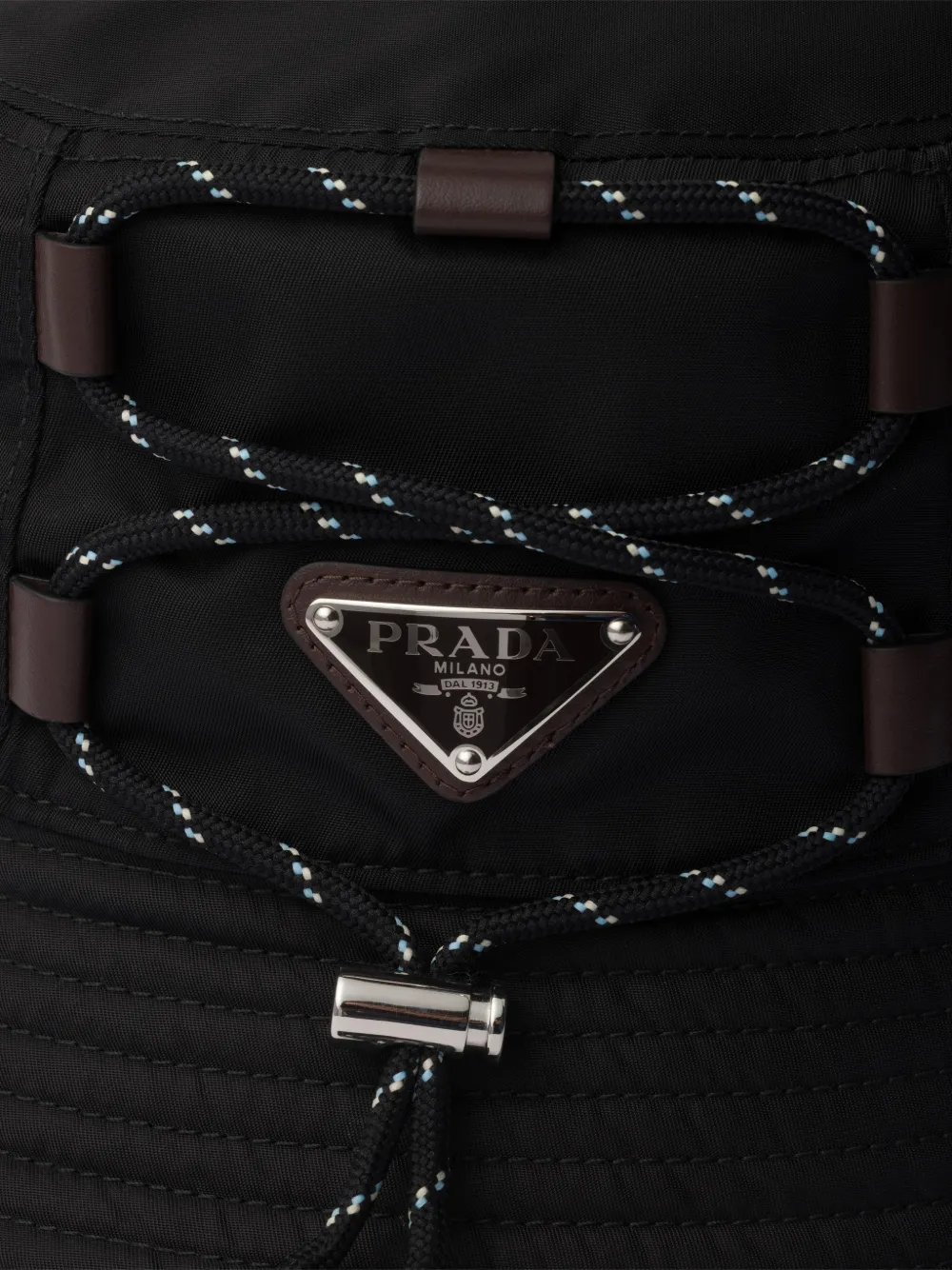 Prada Speedrock Fischerhut Aus Re-nylon In Black