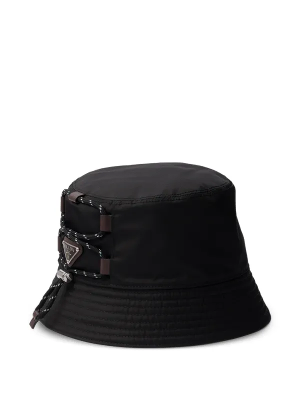 Prada Speedrock Re-Nylon Bucket Hat | Black | FARFETCH