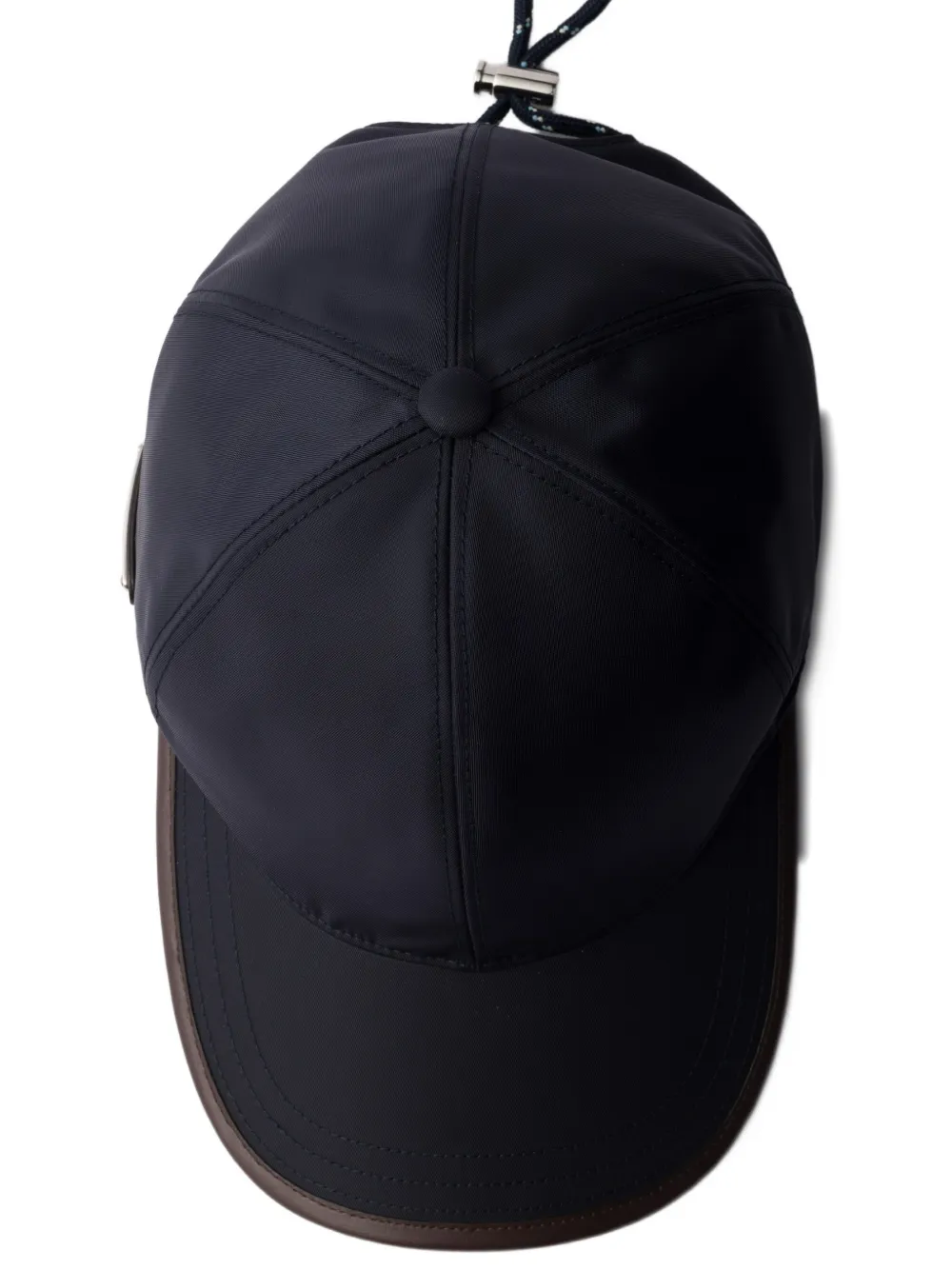 Prada Speedrock Enamelled-triangle Baseball Cap In Blue