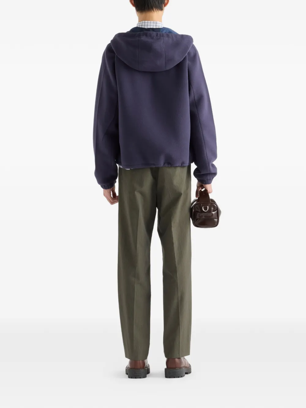 Prada Jack met raglan mouwen en capuchon Blauw