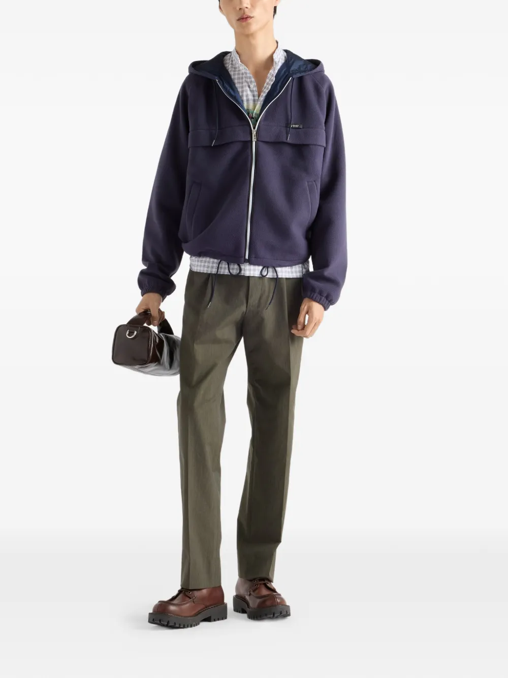 Prada chamarra con mangas raglán y capucha | Chamarras con capucha | Image 2