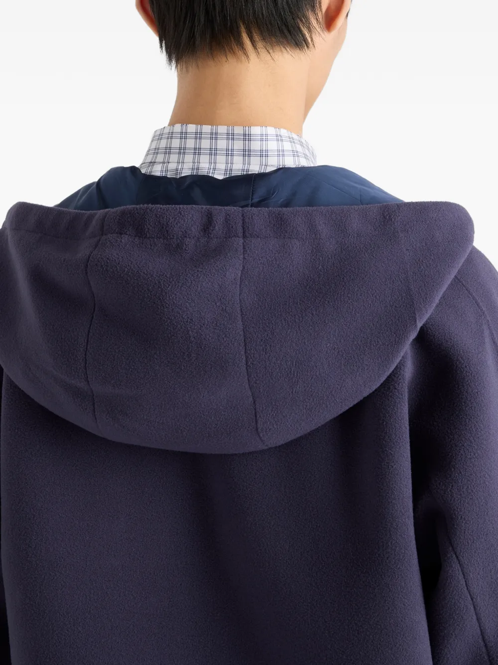 Prada Jack met raglan mouwen en capuchon Blauw