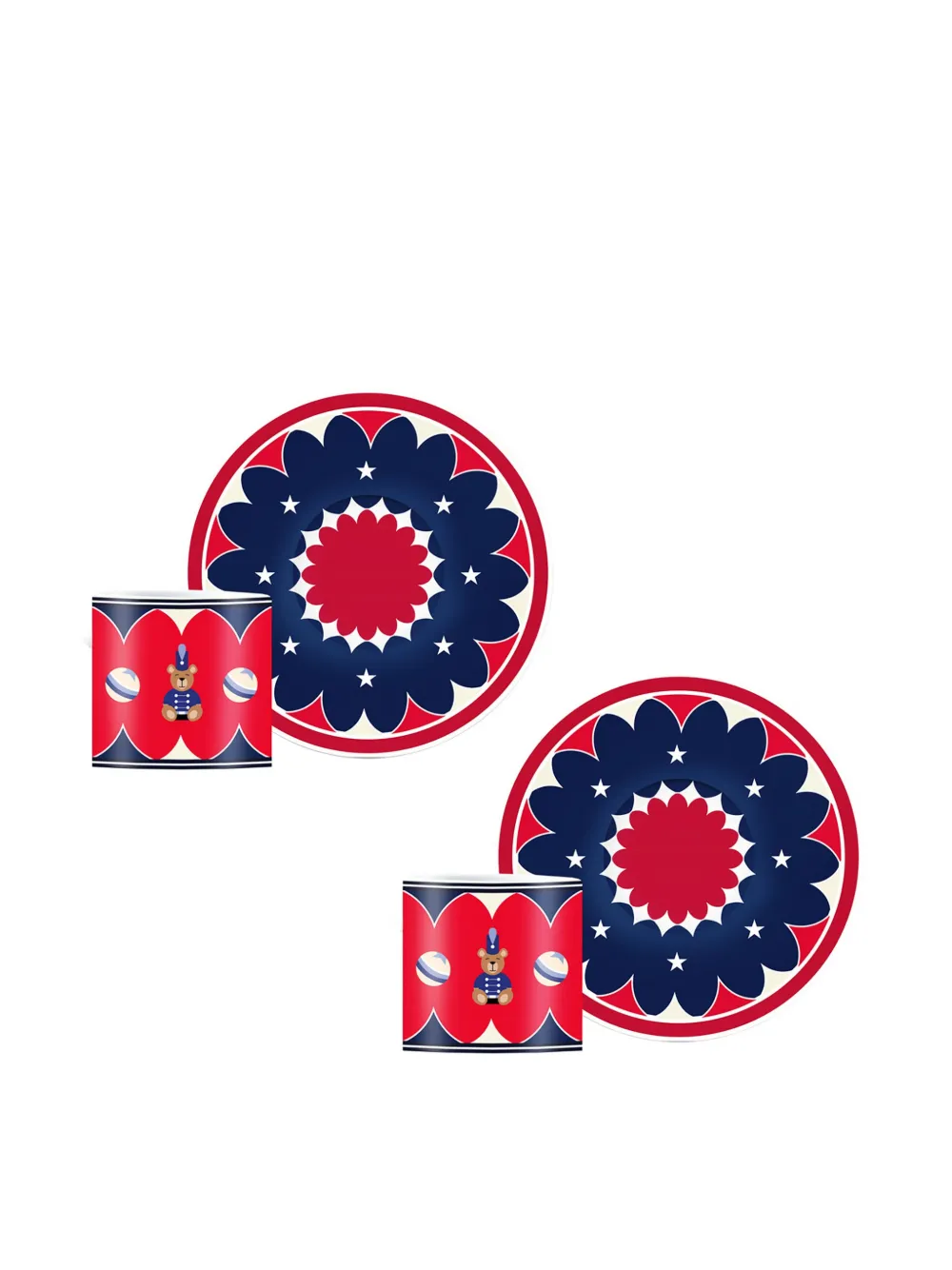 Bialetti Joyful Christmas espresso cups (set of two) | Red | Image 1