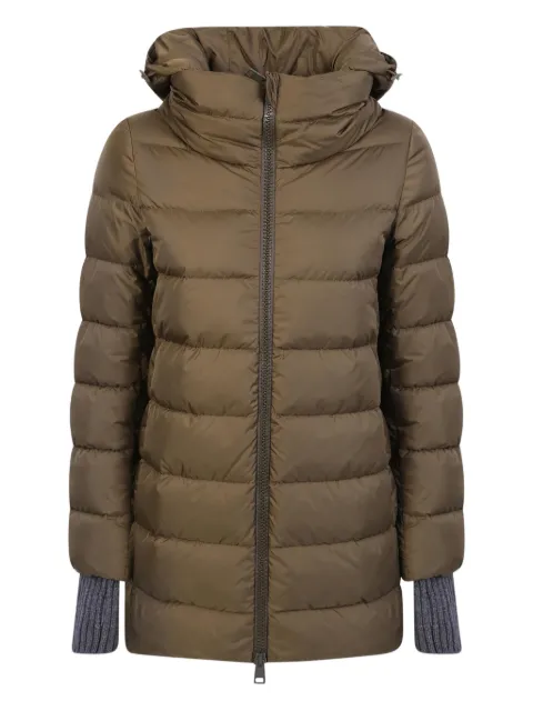 Herno ribbed-cuff hooded padded coat