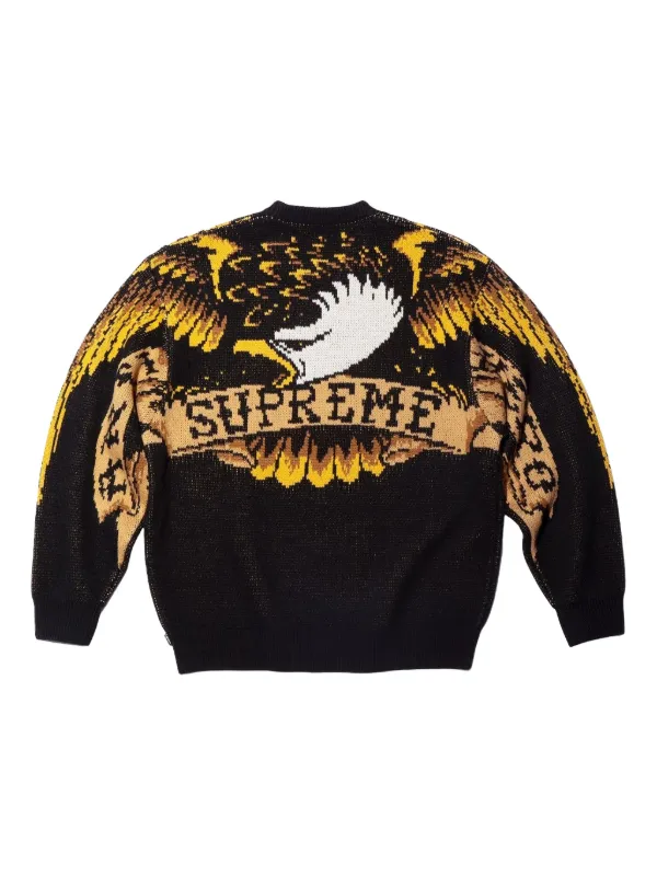 トップス Supreme x ANTIHERO Sweater Black M Supreme x ANTIHERO ロゴ セーター | ブラック | FARFETCH JP
