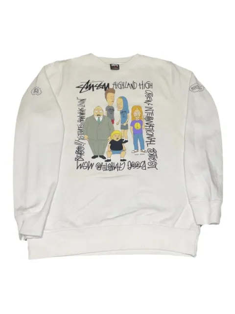 Stüssy sudadera estampada en colaboración con Beavis and Butthead