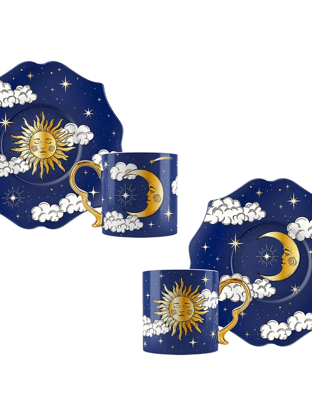 Bialetti sun moon-printed espresso cups (set of two) | Vajillas | Image 2