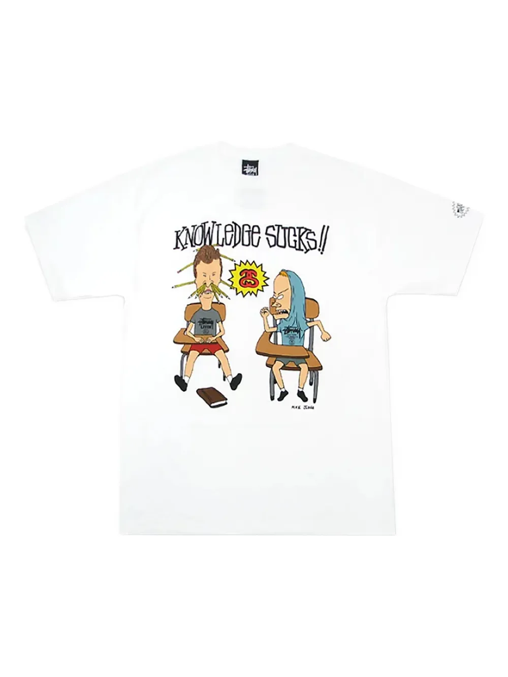 Stüssy playera Knowledge Sucks en colaboración con Beavis and Butthead | blanco | Image 1