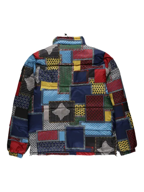 Stüssy Patchwork Puffer Jacket | Blue | FARFETCH JO