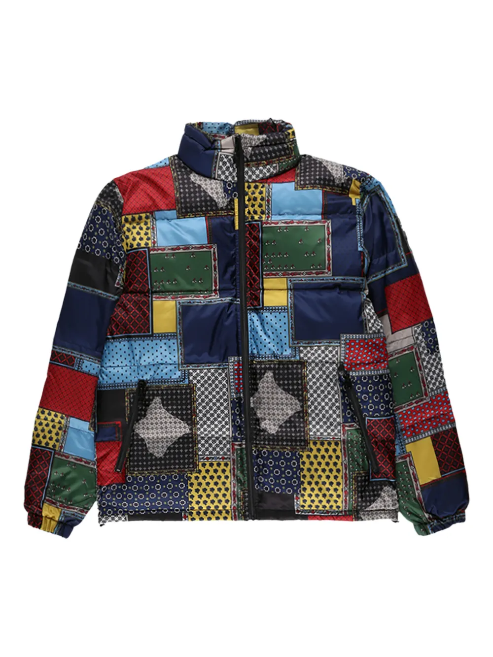 Stüssy patchwork puffer jacket | Blue | Image 1
