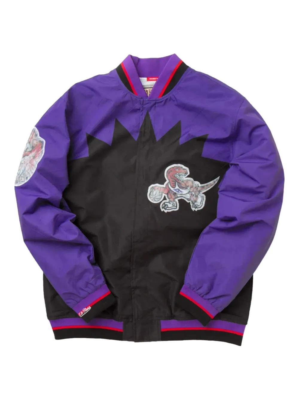 Mitchell & Ness x Toronto Raptors 75th Anniversary Warm Up appliqué jacket - Viola
