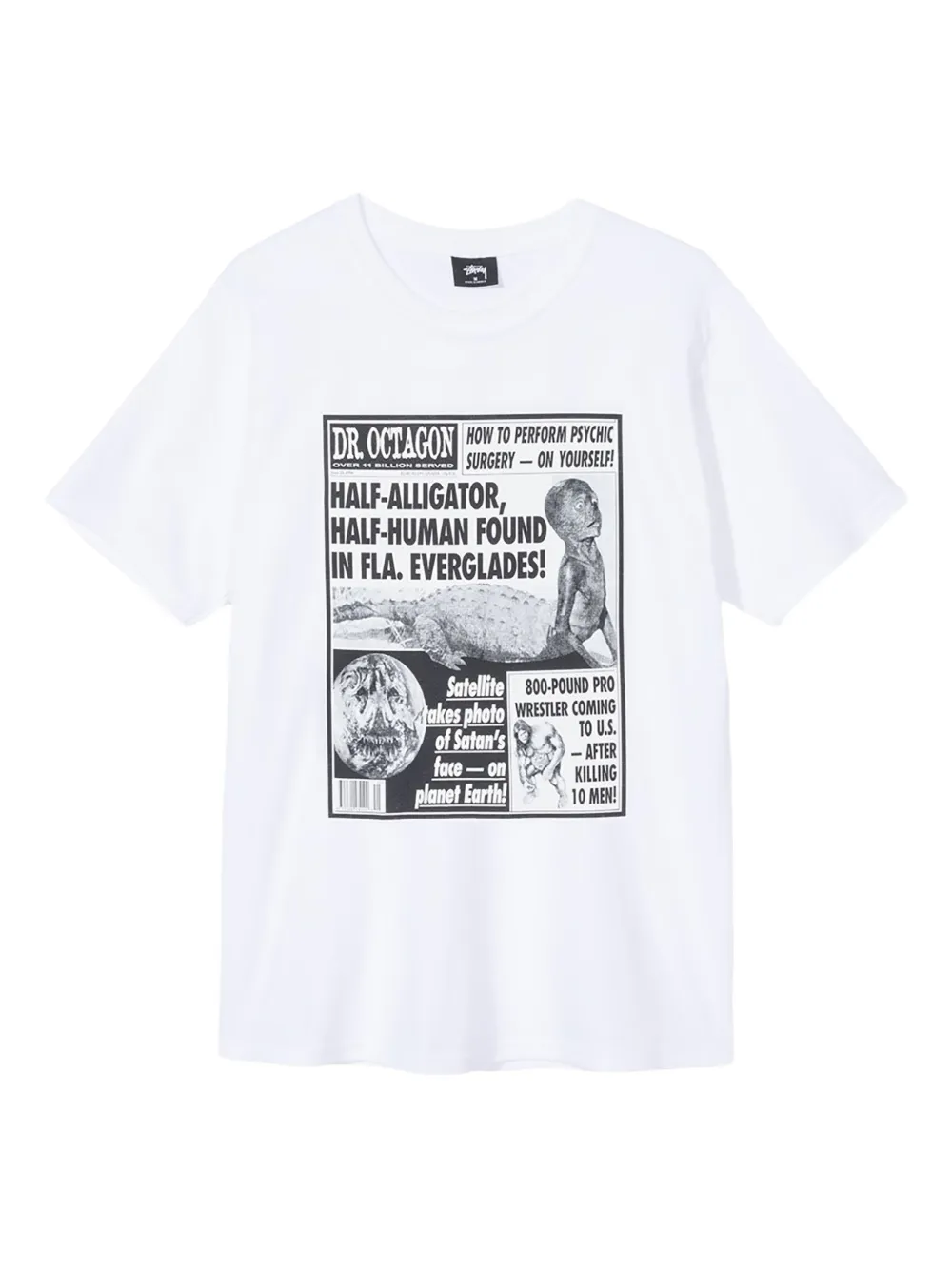 Stussy X Bulk Record 1996 Dr. Octagon Graphic T-shirt In White