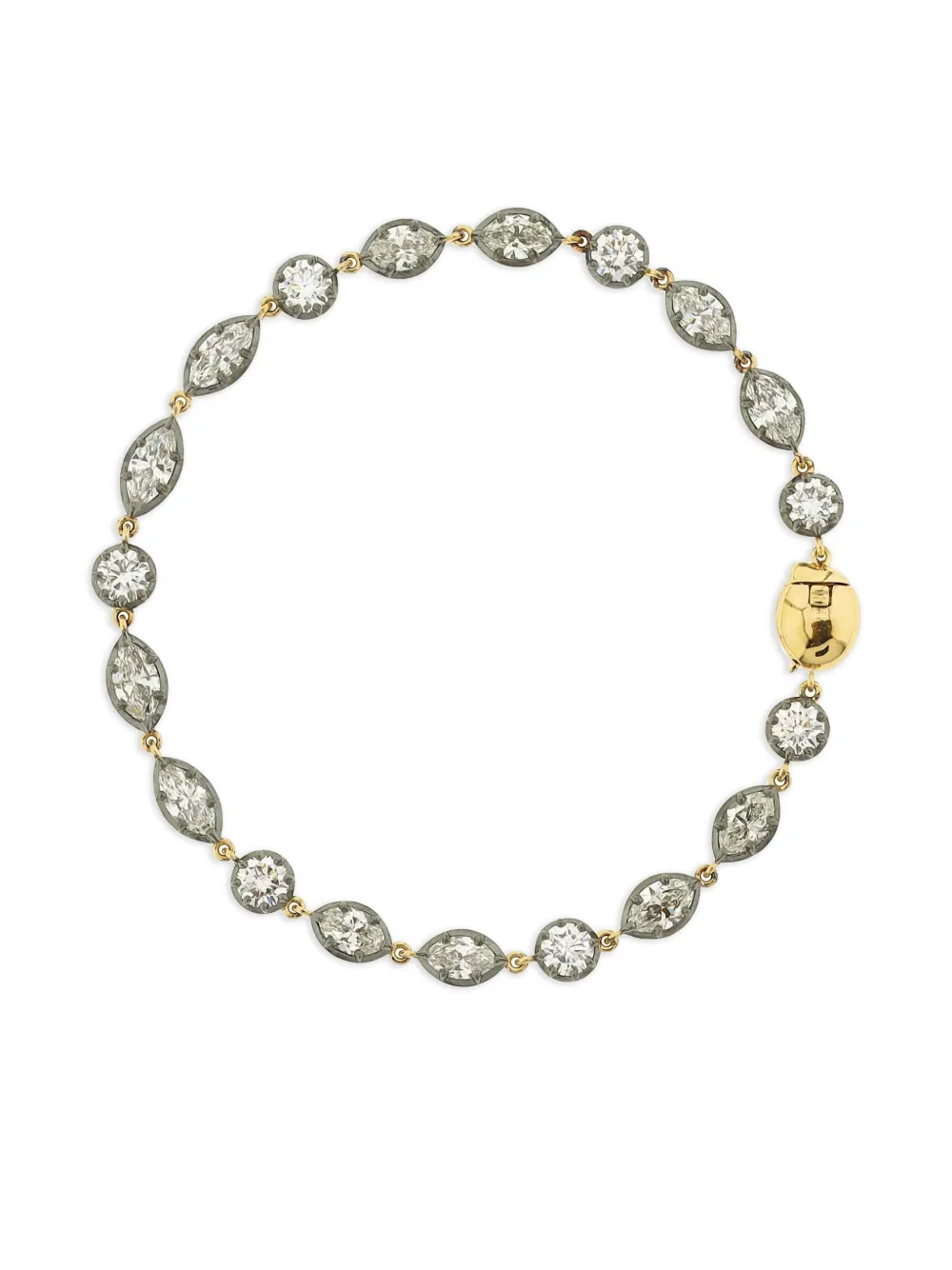Jewels Aficionado 18K yellow gold multi-cut diamond bracelet