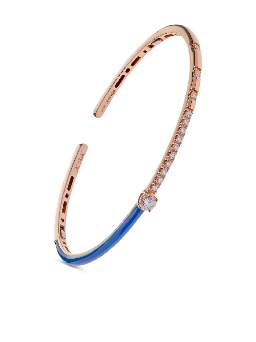 18k Rose Gold Diamond Cuff