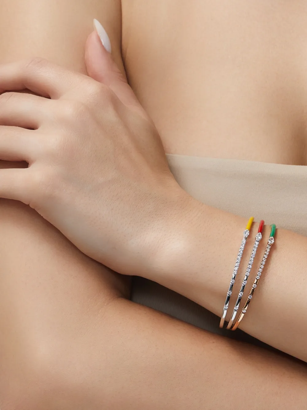 18k Rose Gold Diamond Cuff
